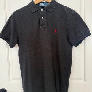 Polo by Ralph Lauren Black Short Sleeve Polo – Custom Fit – Size Small
